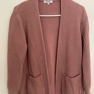Madewell blush open front cardigan